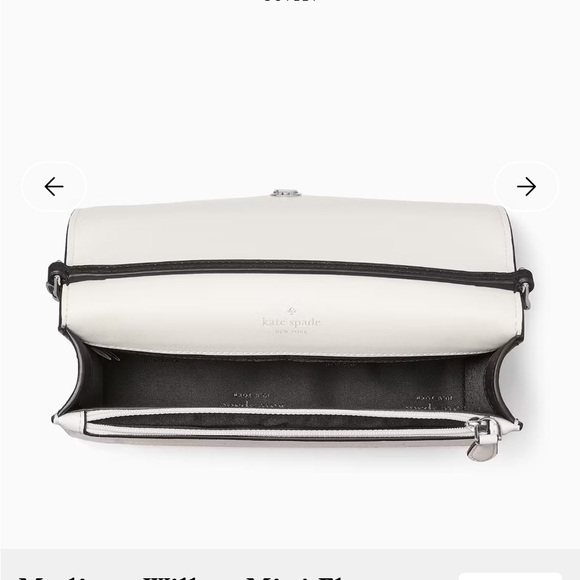 NWT Kate Spade Madison Willow Mini Flap Crossbody in Gray and Cream - Picture 4 of 14